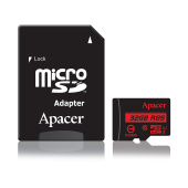 Карта памяти Micro SDHC 32Gb Apacer AP32GMCSH10U5-R + адаптер