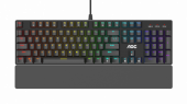 Игровая Клавиатура AOC GK500, 104 клавиш, RGB SHOW,  кабель 1,8м, USB2.0 RED GK500DR2R