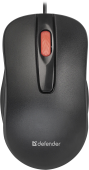 Мышь проводная игровая оптическая Defender Point MM-756 черный, 3 кнопки, USB, 1000 dpi