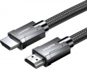 Кабель Ugreen HD135 HDMI M/M Round Cable Zinc Alloy Shell Braided, 3m, Gray, 80602