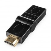 Переходник HDMI <-> HDMI Cablexpert A-HDMI-FFL2, 19F/19M, вращающийся на 180 град, золотые разъемы,