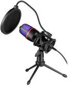 Игровой стрим микрофон Defender Forte GMC 300 3,5 мм, провод 1.5 м, НОВИНКА!