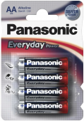 Батарейка щелоч. цилиндр. Panasonic, Every Day Power LR06 1.5V АА/4B