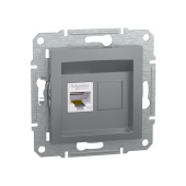 Розетка компьютерная SE EPH4300162 Asfora RJ45 кат.5e механизм СТАЛЬ