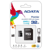 ADATA microSDHC, 32 Gb, UHS-I Class 10 + SD adapter