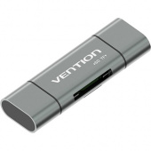 Картридер Vention USB 3,0 Алюминиевый корпус, CCHH0