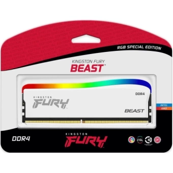ОЗУ DDR4 Kingston FURY Beast RGB Special Edition 8Gb, 3600MHz, CL17, 1,35v, KF436C17BWA/8