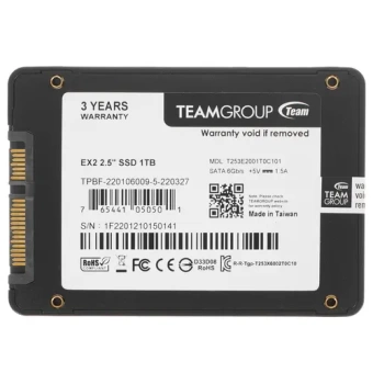 Твердотельный накопитель 1000GB SSD TeamGroup EX2  2.5” SATA3 R550Mb/s, W520MB/s T253E2001T0C101