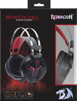 Наушники-гарнитура игровые Redragon Memecoleous красный + черный