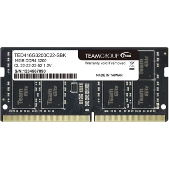 Оперативная память для ноутбука 16GB DDR4 3200Mhz Team Group ELITE SO-DIMM TED416G3200C22-S01