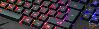 Клавиатура игровая Trust RU GXT830-RW AVONN GAMING KB черный