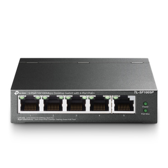 Коммутатор PoE+  5-портовый Tp-Link TL-SF1005P, 5-port 10/100M (Порт1- Порт4 PoE IEEE 802.3af/at), б