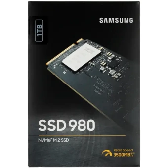 Твердотельный накопитель 1000GB SSD Samsung 980 NVMe M.2 2280 R3500Mb/s W3000MB/s MZ-V8V1T0BW