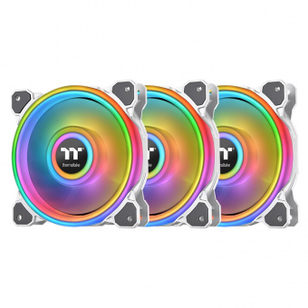 Кулер для компьютерного корпуса Thermaltake Riing Quad 12 RGB White (3-Fan Pack)