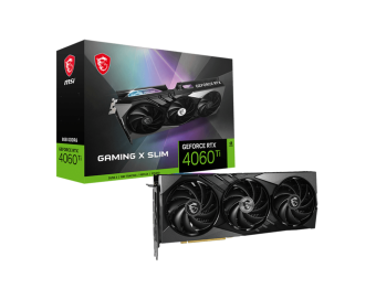 Видеокарта MSI GeForce RTX 4060 TI GAMING X SLIM 8G, GDDR6 HDMI 3xDP RTX 4060 TI GAMING X SLIM 8G