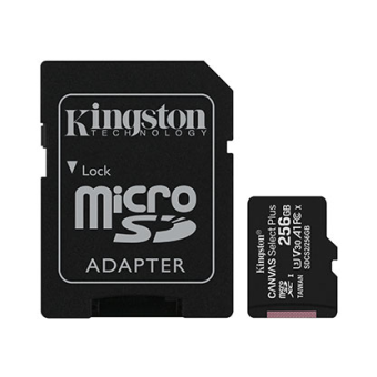 Карта памяти MicroSDXC 256Gb Kingston class 10 с адаптером SD
