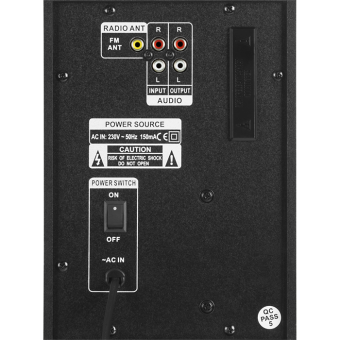 SVEN Колонки MS-1821, black (44W, Bluetooth, FM, USB/SD, Display, RC)