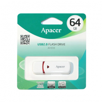 USB Flash drive 64 Gb Apacer AH333 USB 2.0 Белый