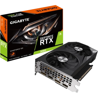 Видеокарта Gigabyte (GV-N3060WF2-12GD) RTX3060 WINDFORCE 12G