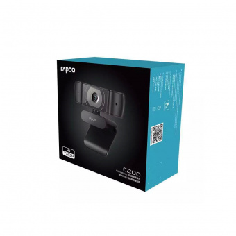 Веб-камера Rapoo C200, 2.0Mpx, 1280x720/640*480, USB 2.0