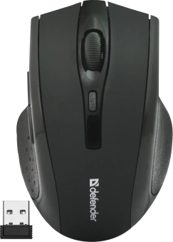 Мышь беспроводная Defender Accura Accura MM-665 черный,6 кнопок, 800-1600 dpi