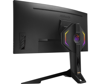 Монитор 34" ASRock PG34WQ15R3A VA 3440x1440@165Hz 1мс 550cd/m2 3000:1 Curved 2xHDMI DP Black