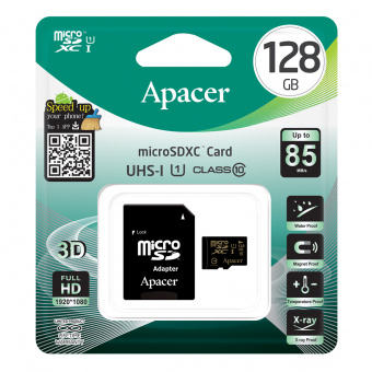Карта памяти Micro SDXC 128Gb Apacer AP128GMCSX10U1-R