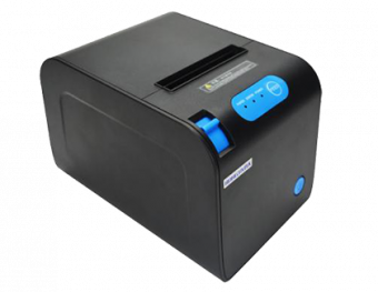 Термопринтер чеков Rongta RP328USE (USB+LAN+RS232, черный, 80мм, 250мм/с, отрезчик, RJ11 для ден.ящика)