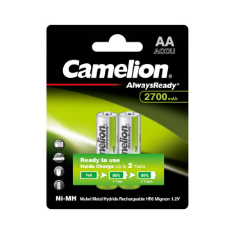 Аккумулятор, Camelion NH-AA2700ARBP2 (2шт) AlwaysReady Rechargeable