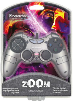 Геймпад проводной Defender Zoom USB Xinput, 10 кнопок, 2 стика
