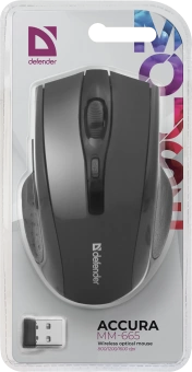 Мышь беспроводная Defender Accura Accura MM-665 черный,6 кнопок, 800-1600 dpi