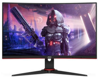 Монитор Игровой 23,6" AOC C24G2AE/BK VA 165Hz 1ms 250cd/m 178/178 3000:1 2xHDMI 1xD-SUB 2x2W Black