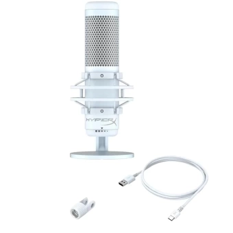 Настольный микрофон HyperX 519P0AA Quadcast S на подставке белый