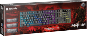 Клавиатура проводная Defender Mayhem GK-360DL RU,RGB подсветка,19 Anti-Ghost