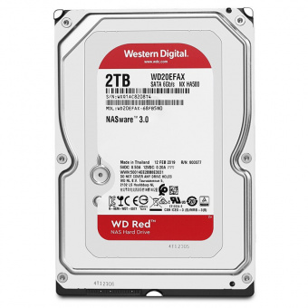 Жесткий диск для NAS систем HDD  2Tb Western Digital RED SATA 6Gb/s 3.5" 128Mb 5400rpm WD20EFZX
