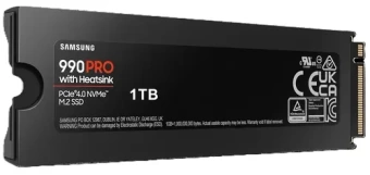 Твердотельный накопитель 1000Gb SSD Samsung 990 PRO M.2 PCIe 4.0HS R7450Mb/s W6900MB/s MZ-V9P1T0GW