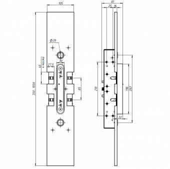 Блок электромеханических замков на четыре двери со встроенным контроллером, считывателем и индикацией Promix-SM324