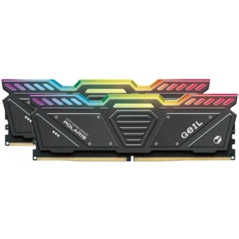 Оперативная память 32GB Kit (2x16GB)GEIL Polaris RGB 6400Mhz DDR5 PC5-51200 GOSG532GB6400C38ADC Gray