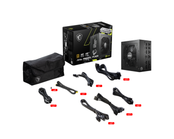 Блок питания MSI MAG A850GL PCIE5, 850W, Active PFC, 80+ GOLD, Full Modular, MAG A850GL PCIE5