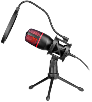 Игровой стрим микрофон Defender Forte GMC 300 3,5 мм, провод 1.5 м, НОВИНКА!