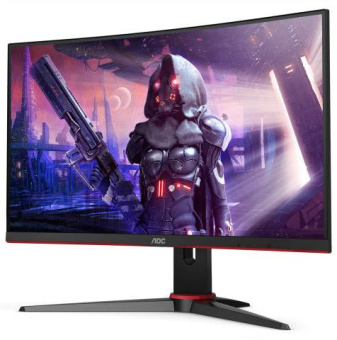 Монитор Игровой 23,6" AOC C24G2AE/BK VA 165Hz 1ms 250cd/m 178/178 3000:1 2xHDMI 1xD-SUB 2x2W Black