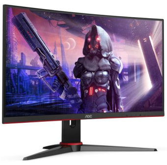 Монитор Игровой 23,6" AOC C24G2AE/BK VA 165Hz 1ms 250cd/m 178/178 3000:1 2xHDMI 1xD-SUB 2x2W Black