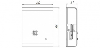 Электромеханический замок с толкателем и датчиком положения двери Promix-SM308.10.1 silver