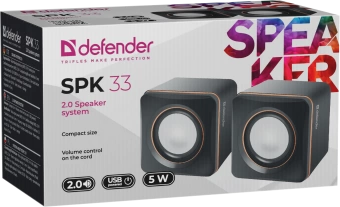 Компактная акустика 2.0 Defender SPK 33 черный