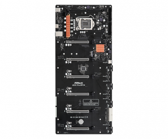 Материнская плата ASRock H510 PRO BTC+ LGA1200 1xDDR4 1xSATA M.2 1xMining Port HDMI, 501x224 mm