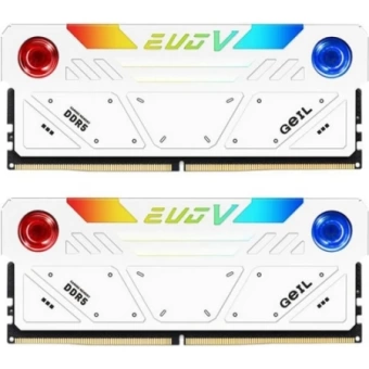 Оперативная память 32GB Kit (2x16GB) GEIL EVO V RGB 7200Mhz DDR5 PC5-57600 GESW532GB7200C36ADC White