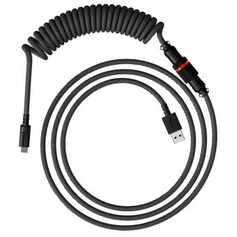 Кабель для механической клавиатуры HyperX USB-C Coiled 6J679AA черно-серый
