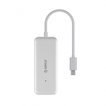 USB Хаб ORICO TC4U-U3-SV-BP <Type-C, USB3.0х4, Cable 30cm,  98,5*39*15,5mm, SILVER>