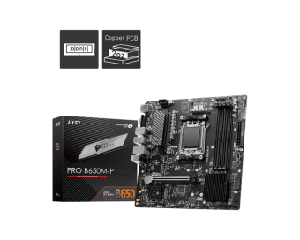 Материнская плата MSI PRO B650M-P AM5 4xDDR5 4xSATA3 RAID 2xM.2 HDMI DP mATX