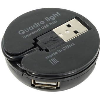 4-портовый мини-разветвитель USB 2.0 Defender Quadro Light                                                                                                                                                          